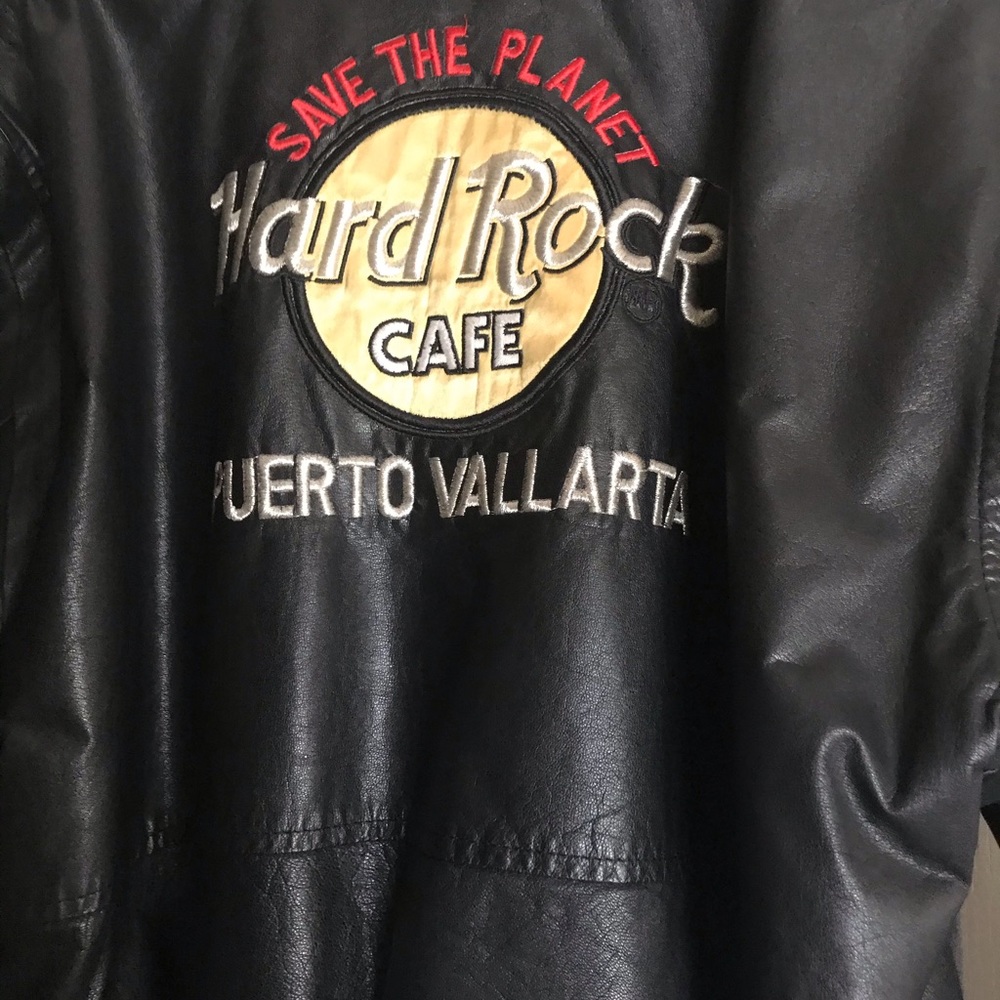 Leather bomber jacket